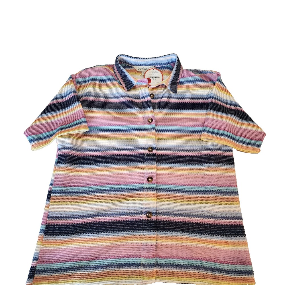 Davi & Dani Women's Crotchet Button Down Shirt NWT